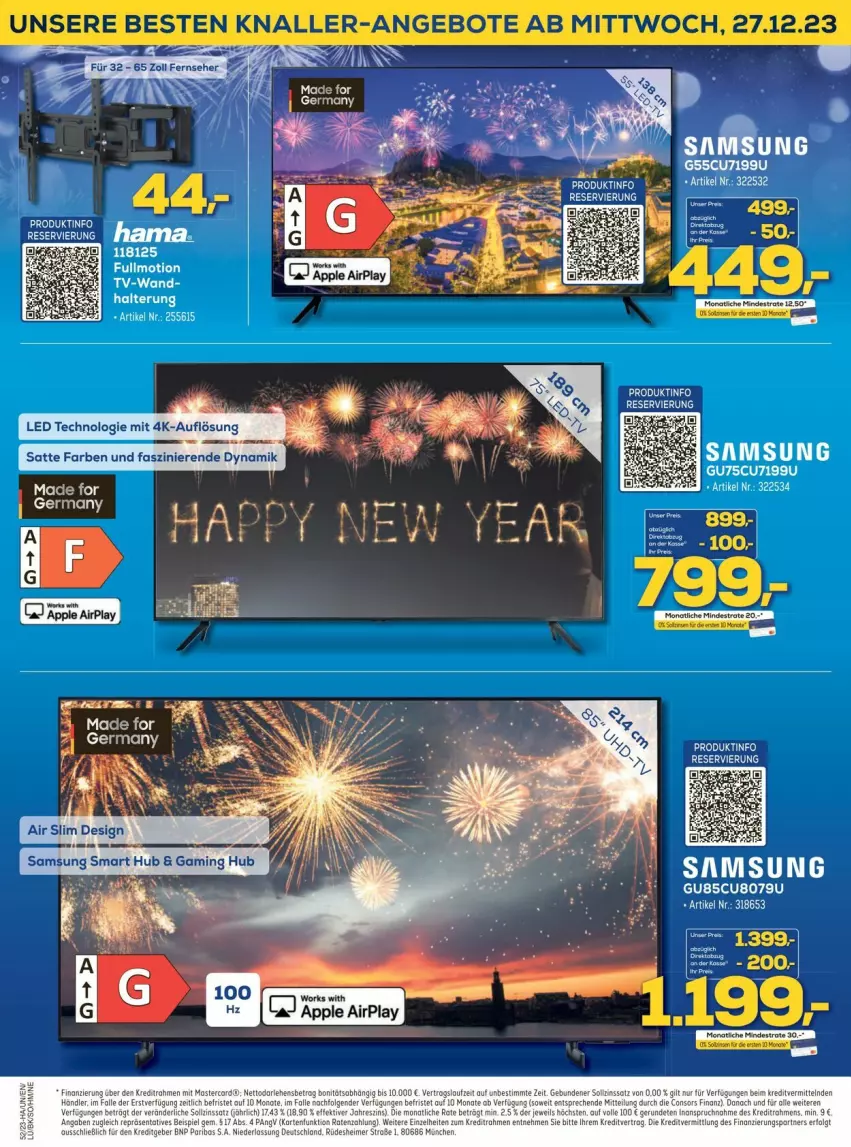 Aktueller Prospekt Euronics - Prospekte - von 28.12 bis 31.12.2023 - strona 2 - produkty: Bau, fernseher, Germ, Samsung, Ti