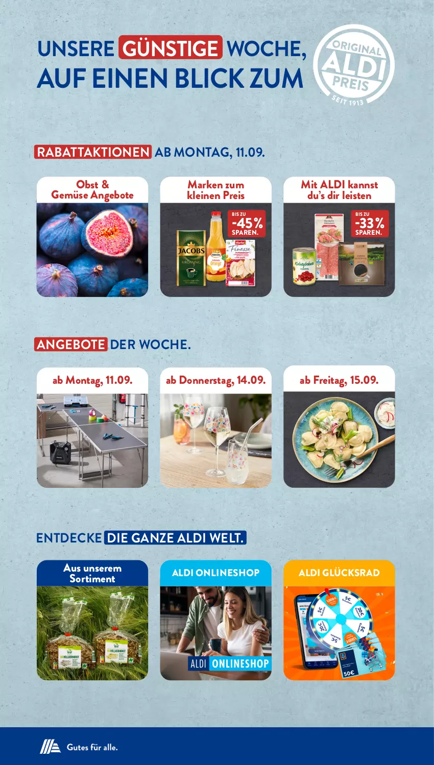 Aktueller Prospekt AldiSud - NÄCHSTE WOCHE - von 11.09 bis 16.09.2023 - strona 2 - produkty: aldi, angebot, angebote, decke, eis, leine, obst, reis, Ti