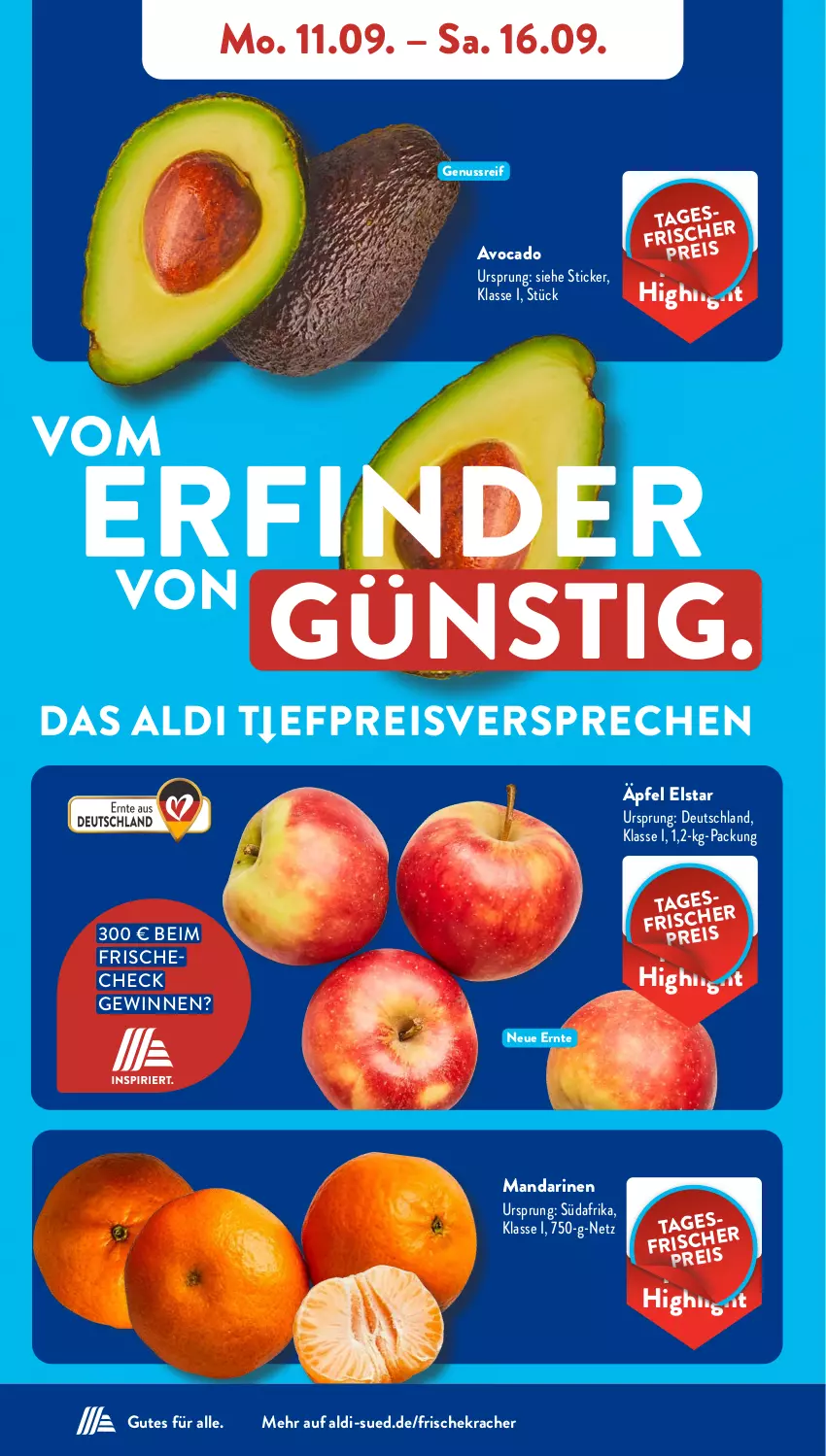 Aktueller Prospekt AldiSud - NÄCHSTE WOCHE - von 11.09 bis 16.09.2023 - strona 4 - produkty: aldi, avocado, eis, kracher, mandarine, mandarinen, nuss, reis, Ti