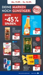 Gazetka promocyjna AldiSud - NÄCHSTE WOCHE - Gazetka - ważna od 16.09 do 16.09.2023 - strona 7 - produkty: aldi, butter, Buttertoast, drink, eis, energy drink, erfrischungsgetränk, finesse, flasche, geback, getränk, gin, golden toast, hähnchenbrust, herta, jacobs, kaffee, korn, kuchen, löslicher kaffee, Nescafé, Ofen, orange, red bull, reis, Ti, toast, valensina, ZTE