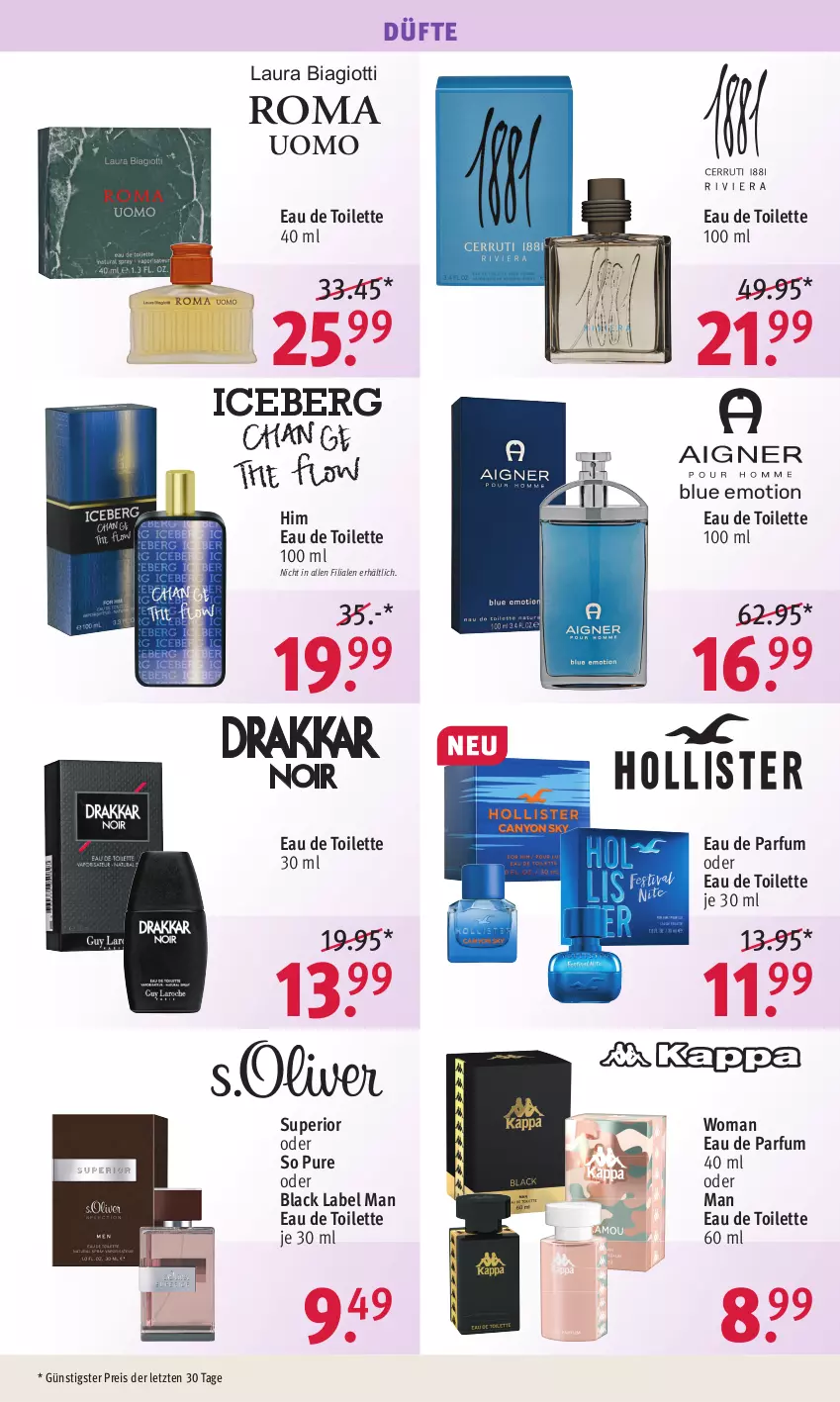 Aktueller Prospekt Rossmann - Prospekte - von 21.08 bis 25.08.2023 - strona 5 - produkty: black label, Eau de parfum, eau de toilette, eau de toilette 100 ml, eau de toilette 30 ml, eis, lack, laura biagiotti, parfum, reis, Ti, ZTE