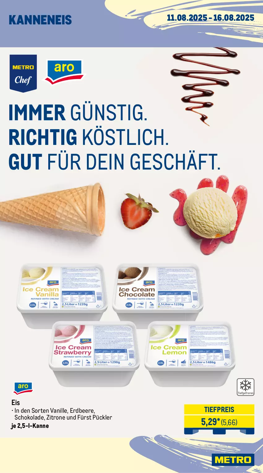 Aktueller Prospekt Metro - Wochen-Angebote - von 11.08 bis 16.08.2025 - strona 10 - produkty: ACC, beere, bourbon, bourbon vanille, caramel, cola, cookie, cookie dough, eis, erdbeere, johannisbeere, kirsch, mango, maracuja, reis, schoko, schokolade, Sorbet, Ti, tiefpreis, vanille, zitrone, zitronen