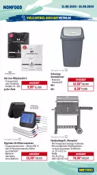 Gazetka promocyjna Metro - Wochen-Angebote - Gazetka - ważna od 16.08 do 16.08.2025 - strona 25 - produkty: angebot, batterie, decke, Deckel, edelstahl, eimer, eis, fleisch, grill, grillfläche, Holz, holzkohle, holzkohlegrill, Kohlegrill, leimer, Metro, Ria, shirt, thermometer, Ti