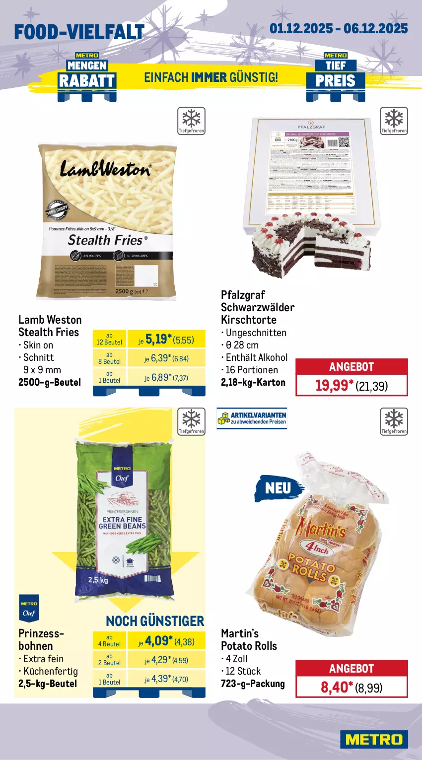 Aktueller Prospekt Metro - Wochen-Angebote Gastro - von 01.12 bis 06.12.2025 - strona 12 - produkty: alkohol, angebot, barilla, beutel, bohne, bohnen, Brühe, burger, eis, flasche, Gemüsebrühe, hot dog, kirsch, küche, Küchen, maggi, olive, oliven, pasta, prinzessbohnen, reis, sauce, saucen, schnitten, Ti, torte