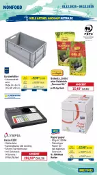 Gazetka promocyjna Metro - Wochen-Angebote Gastro - Gazetka - ważna od 06.12 do 06.12.2025 - strona 19 - produkty: angebot, Behälter, briketts, din a4, drucker, grill, Holz, holzkohle, kopierpapier, lebensmittel, Metro, papier, Rauch, sac, Tastatur, Ti