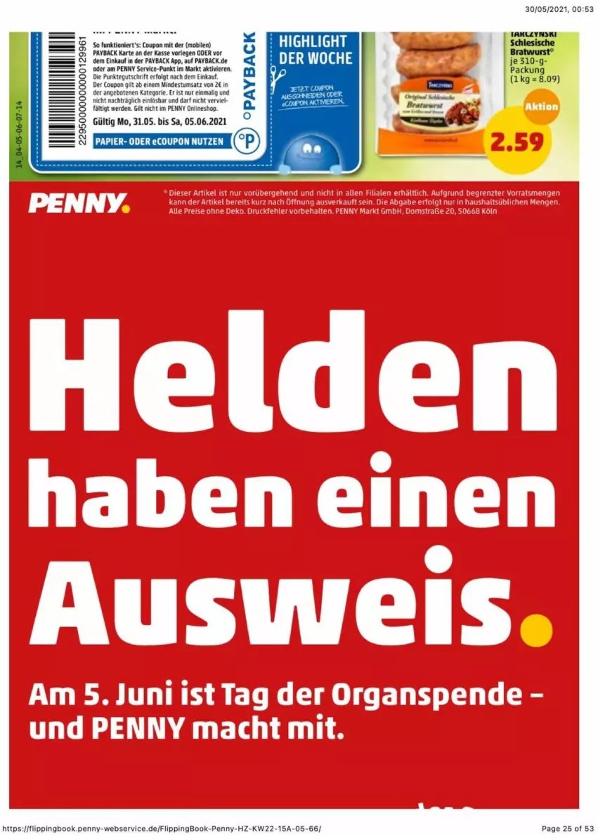 Aktueller Prospekt Penny - Prospekte - von 31.05 bis 05.06.2021 - strona 24