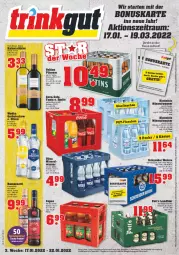 Gazetka promocyjna Trinkgut - Gazetka - ważna od 22.01 do 22.01.2022 - strona 1 - produkty: alkohol, Alwa, Bad, bier, coca-cola, cola, deutschlandcard, eis, elle, erde, flasche, gin, glasflasche, Kaiser, kräuter, kräuterlikör, likör, mineralwasser, pils, pilsener, rama, ramazzott, ramazzotti, Stühl, Ti, veltins, veltins pilsener, wasser, wodka, zott