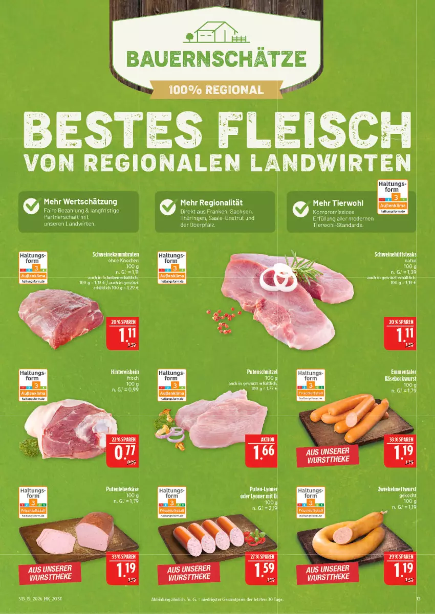 Aktueller Prospekt Marktkauf - Prospekt - von 05.04 bis 11.04.2026 - strona 13 - produkty: auer, Bau, Bauer, eis, fleisch, gewürz, Käse, leberkäs, leberkäse, lyoner, Mett, mettwurst, Mode, pute, reis, ring, sac, Ti, wurst, Yo, ZTE, zwiebel, zwiebelmettwurst