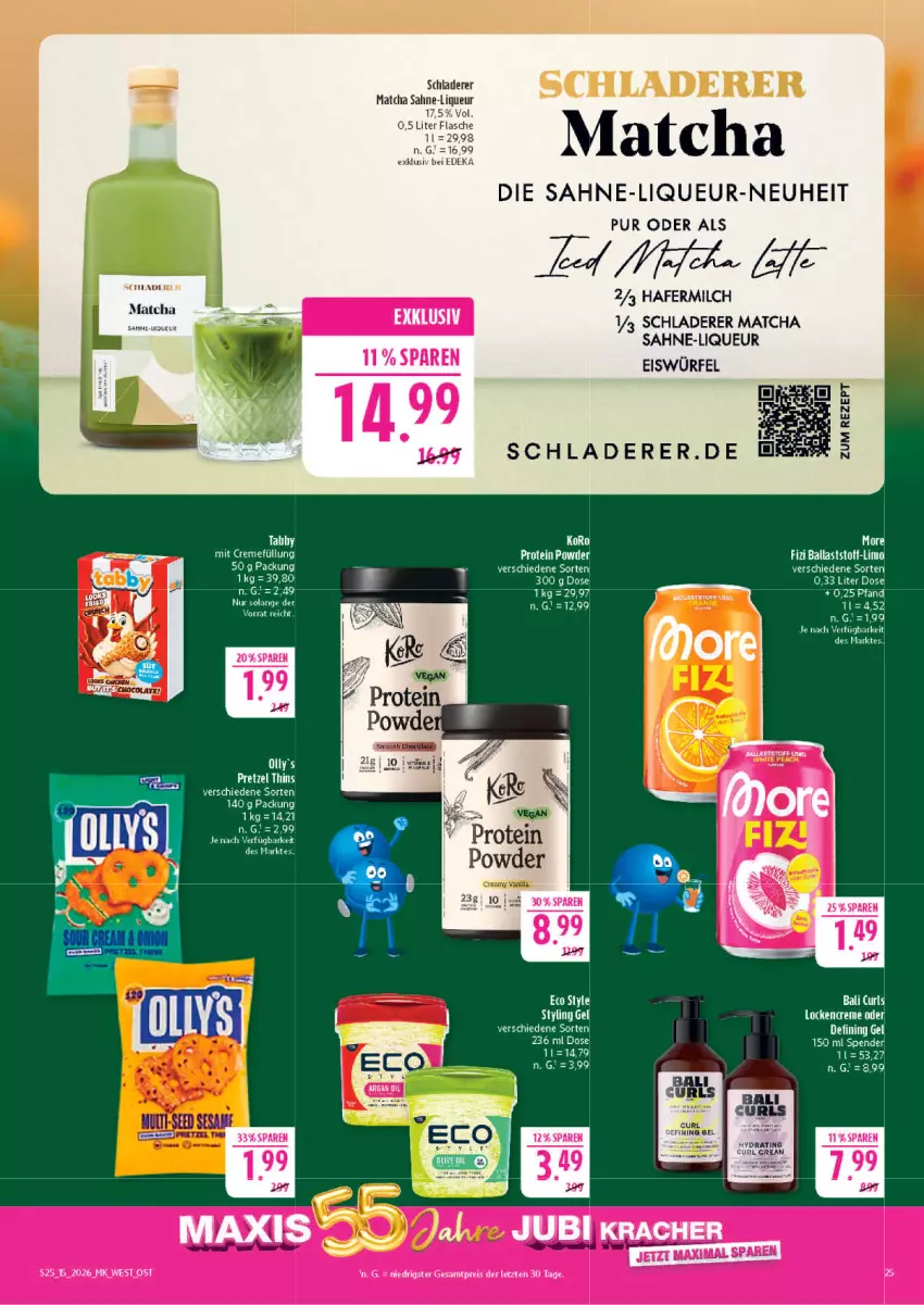 Aktueller Prospekt Marktkauf - Prospekt - von 05.04 bis 11.04.2026 - strona 25 - produkty: ball, creme, deka, eis, eiswürfel, flasche, hafer, limo, liqueur, milch, neuheit, rezept, sahne, Schladerer, Ti, würfel
