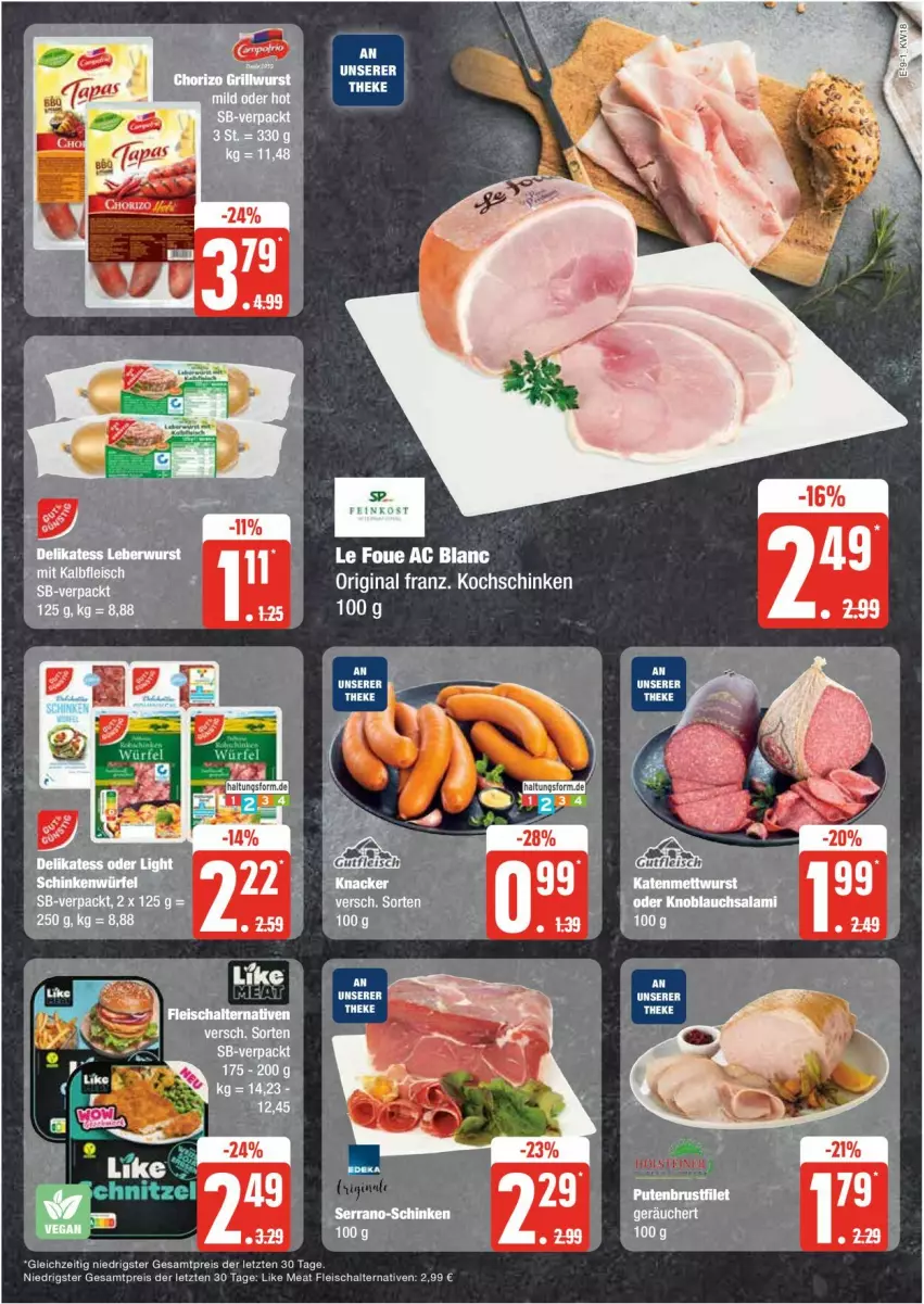 Aktueller Prospekt Edeka - Prospekte - von 29.04 bis 04.05.2024 - strona 9 - produkty: eis, fleisch, Fleischalternative, gin, kochschinken, Like Meat, reis, Schal, schinken, Ti, ZTE