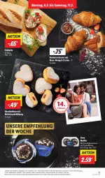 Gazetka promocyjna Lidl - Aktionsprospekt - Gazetka - ważna od 11.02 do 11.02.2023 - strona 15 - produkty: berliner, brot, butter, ciabatta, creme, Croissant, eis, frucht, keks, Muffin, nuss, nuss-nougat-creme, oreo, reis, Ti