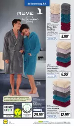 Gazetka promocyjna Lidl - Aktionsprospekt - Gazetka - ważna od 11.02 do 11.02.2023 - strona 38 - produkty: Bad, Bademantel, Bau, baumwolle, duschtuch, handtuch, handtücher, Mantel, ndk, reine baumwolle, Schal, Schale, Ti, tuc, tücher, usb, wolle