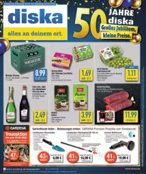 Gazetka promocyjna Diska - Gazetka - ważna od 06.04 do 06.04.2024 - strona 3 - produkty: aktionspreis, alkohol, angebot, angebote, blume, blumen, brause, butter, eier, eis, elle, ente, flasche, gardena, Garten, merl, miele, milch, pils, pilsener, reis, rind, rinder, ring, rouladen, sac, sekt, tafeltrauben, Teleskop, teleskopstiel, Ti, trauben, wein, WICK