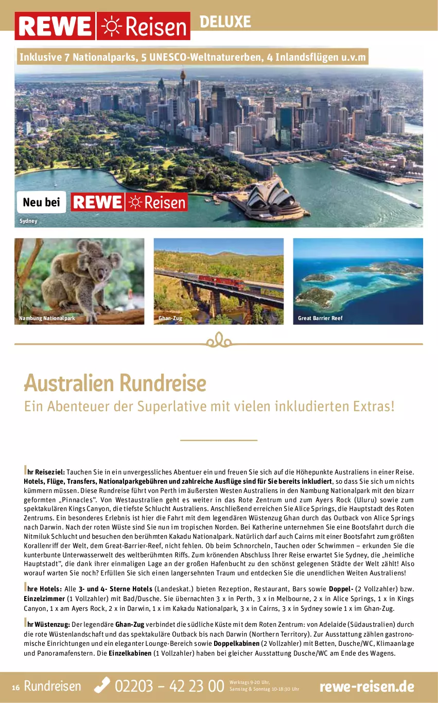 Aktueller Prospekt Rewe Reisen - Reiseprospekt - von 30.08 bis 27.09.2024 - strona 16 - produkty: aust, Bad, bett, Betten, buch, decke, dusche, eis, ente, fenster, natur, perla, rama, reis, rezept, ring, rum, rwe, Ti, uhr, wasser, Weste, Yo