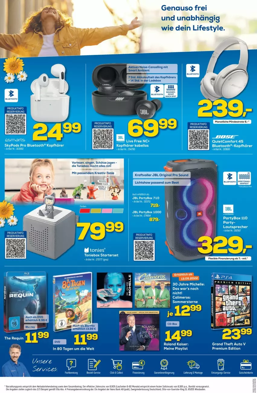 Aktueller Prospekt Euronics - Prospekte - von 11.05 bis 18.05.2022 - strona 4 - produkty: angebot, auto, Bad, Bank, eier, eis, elle, gin, jbl, Kaiser, kraft, lautsprecher, mac, Pods, reis, ring, tee, Ti, Toniebox