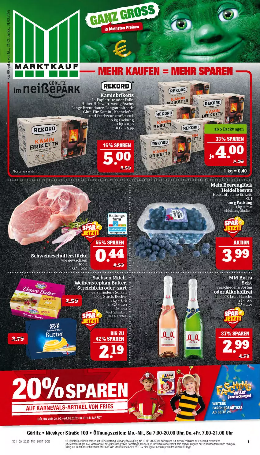 Aktueller Prospekt Marktkauf - Prospekt - von 23.02 bis 01.03.2025 - strona 1 - produkty: auer, Becher, butter, papier, Papiertüte, rel, Ti, Tüte, uhr