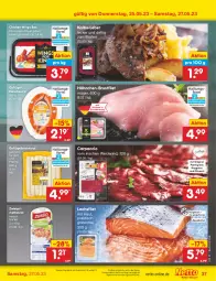 Gazetka promocyjna Netto Marken-Discount - Filial-Angebote - Gazetka - ważna od 27.05 do 27.05.2023 - strona 37 - produkty: ACC, angebot, aqua, bestpreis, braten, bratwurst, brustfilet, Carpaccio, chicken wings, eis, filet, fleisch, fleischwurst, für grill und pfanne, Geflügel, gewürz, gin, grill, grill und pfanne, hähnchen-brustfilet, lachs, lachsfilet, Mett, mettwurst, olive, oliven, olivenöl, parmigiano, parmigiano reggiano, pfanne, reggiano, reis, rind, Ti, tisch, und pfanne, wurst, ZTE, zwiebel, zwiebelmettwurst