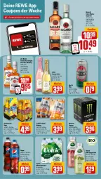 Gazetka promocyjna Rewe - Prospekte - Gazetka - ważna od 18.11 do 18.11.2023 - strona 11 - produkty: Alwa, bacardi, bio, bourbon, bourbon whiskey, coupon, coupons, desperados, eis, elle, getränk, jim beam, jules mumm, kentucky straight, mineralwasser, monster, Monster Energy, mumm, natur, pepsi, pils, reis, rel, schöfferhofer, sekt, tee, Ti, tuc, volvic, wasser, whiskey