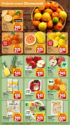 Gazetka promocyjna Rewe - Prospekte - Gazetka - ważna od 18.11 do 18.11.2023 - strona 6 - produkty: ananas, apfel, bio, bohne, bohnen, clementinen, decke, eis, fleisch, grana, granatapfel, granatapfelkerne, ingwer, kartoffel, kraft, LG, orange, orangen, Pomelo, Rana, rote tafeläpfel, salat, Schal, Schale, tafeläpfel, Ti, zitrone