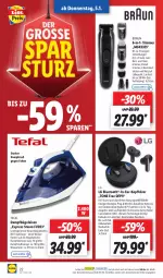 Gazetka promocyjna Lidl - Aktionsprospekt - Gazetka - ważna od 07.01 do 07.01.2023 - strona 24 - produkty: akku, braun, bügel, Bügeleisen, dampfbügeleisen, eis, in-ear-kopfhörer, kopfhörer, ladegerät, LG, ndk, rel, Schal, Schale, tefal, Ti, wasser, wassertank, ZTE