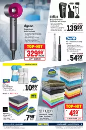 Gazetka promocyjna Metro - NonFood - Gazetka - ważna od 02.02 do 02.02.2022 - strona 13 - produkty: Bau, baumwolle, bett, braun, Dyson, eis, Elektro, elektrogeräte, elle, haartrockner, handtuch, heimtextilien, Reinigung, reis, spannbettlaken, teller, Ti, timer, top-hit, Trockner, tuc, wolle