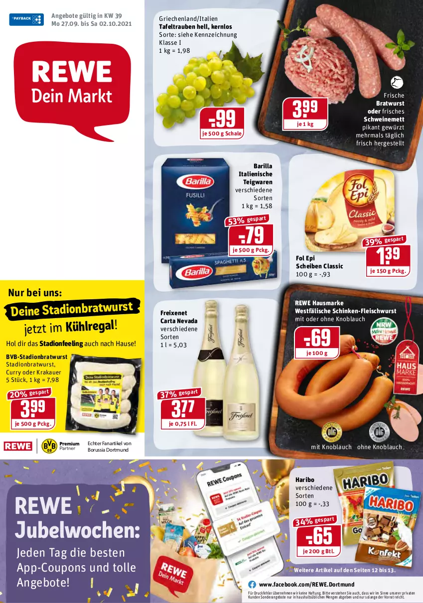 Aktueller Prospekt Rewe - Diese Woche im Angebot! - von 27.09 bis 02.10.2021 - strona 1