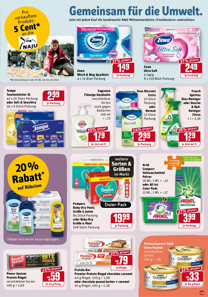 Aktueller Prospekt Rewe - Diese Woche im Angebot! - von 27.09 bis 02.10.2021 - strona 15