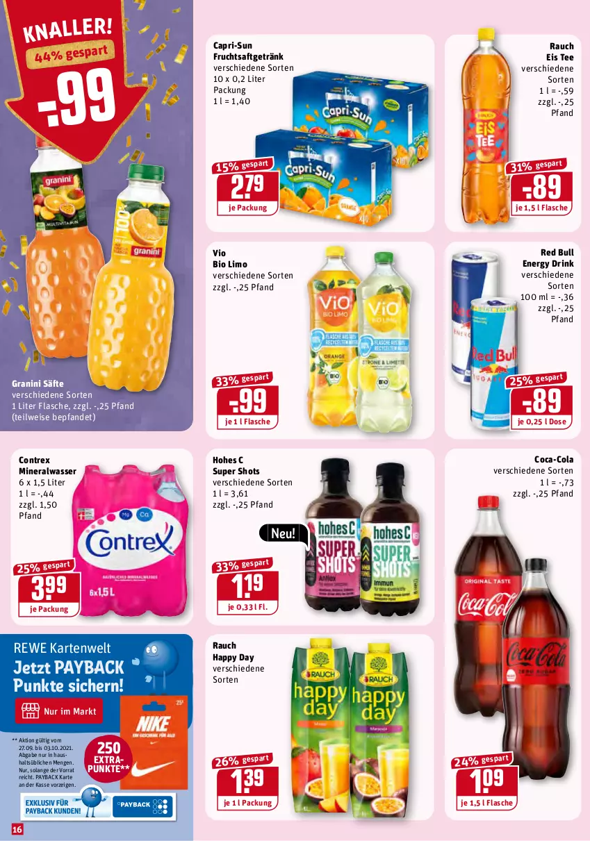 Aktueller Prospekt Rewe - Diese Woche im Angebot! - von 27.09 bis 02.10.2021 - strona 16