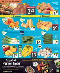 Gazetka promocyjna E Center - Angebote der Woche - Gazetka - ważna od 30.09 do 30.09.2023 - strona 3 - produkty: banane, bananen, bett, bio, bohne, bohnen, braun, butter, champignon, champignons, deka, drucker, eis, ente, erde, gin, gurke, gurken, HP, kartoffel, kartoffeln, Kürbis, lack, lebensmittel, mango, mehl, reis, Ria, rwe, sac, Schal, speisekartoffeln, super-knüller, tee, Ti, zwiebel, zwiebeln