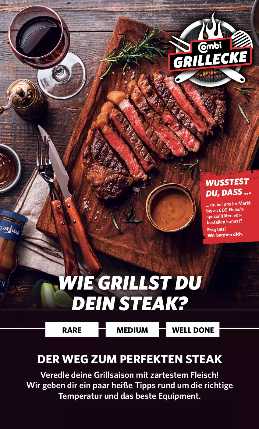 Aktueller Prospekt Combi - Prospekte - von 15.05 bis 20.05.2023 - strona 1 - produkty: eis, elle, fleisch, grill, Spezi, steak, Ti