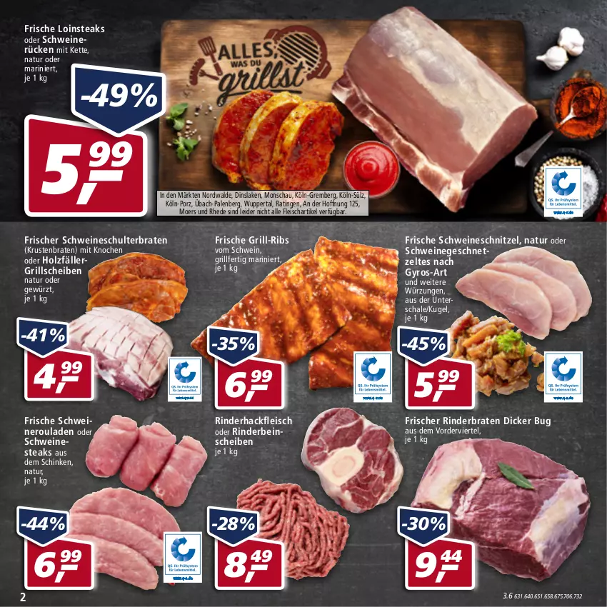 Aktueller Prospekt Real - von 25.04 bis 30.04.2022 - strona 2 - produkty: braten, eis, fleisch, geschnetzeltes, gewürz, grill, gyros, hackfleisch, Holz, Kette, krustenbraten, Kugel, natur, nero, Nestea, rind, rinder, rinderbraten, rinderhackfleisch, rouladen, Schal, Schale, schinken, schnitzel, schwein, schweine, Schweineroulade, schweinerücken, schweineschnitzel, steak, steaks, Ti, wein, weine, Zelt