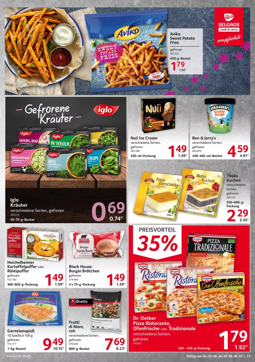 Aktueller Prospekt Selgros - Food - von 02.06 bis 08.06.2022 - strona 11 - produkty: Becher, beutel, brötchen, burger, eimer, garnelen, kartoffel, kartoffelpuffer, nuii, Ti, tradizionale