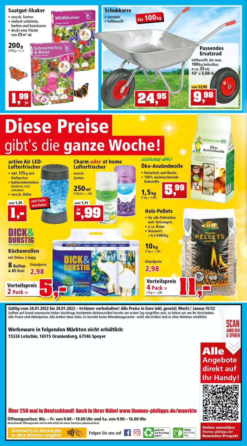 Aktueller Prospekt Thomas Philipps - Prospektwerbung - von 24.01 bis 29.01.2022 - strona 8 - produkty: abholpreise, alle preise sind abholpreise, angebot, angebote, batterie, batterien, eis, elle, grüner jan, Handy, Heizungen, Holz, küche, Küchen, küchenrolle, küchenrollen, LG, lufterfrischer, natur, Pellets, perlen, reis, shake, speyer, Ti, uhr, vorteilspreis, wolle