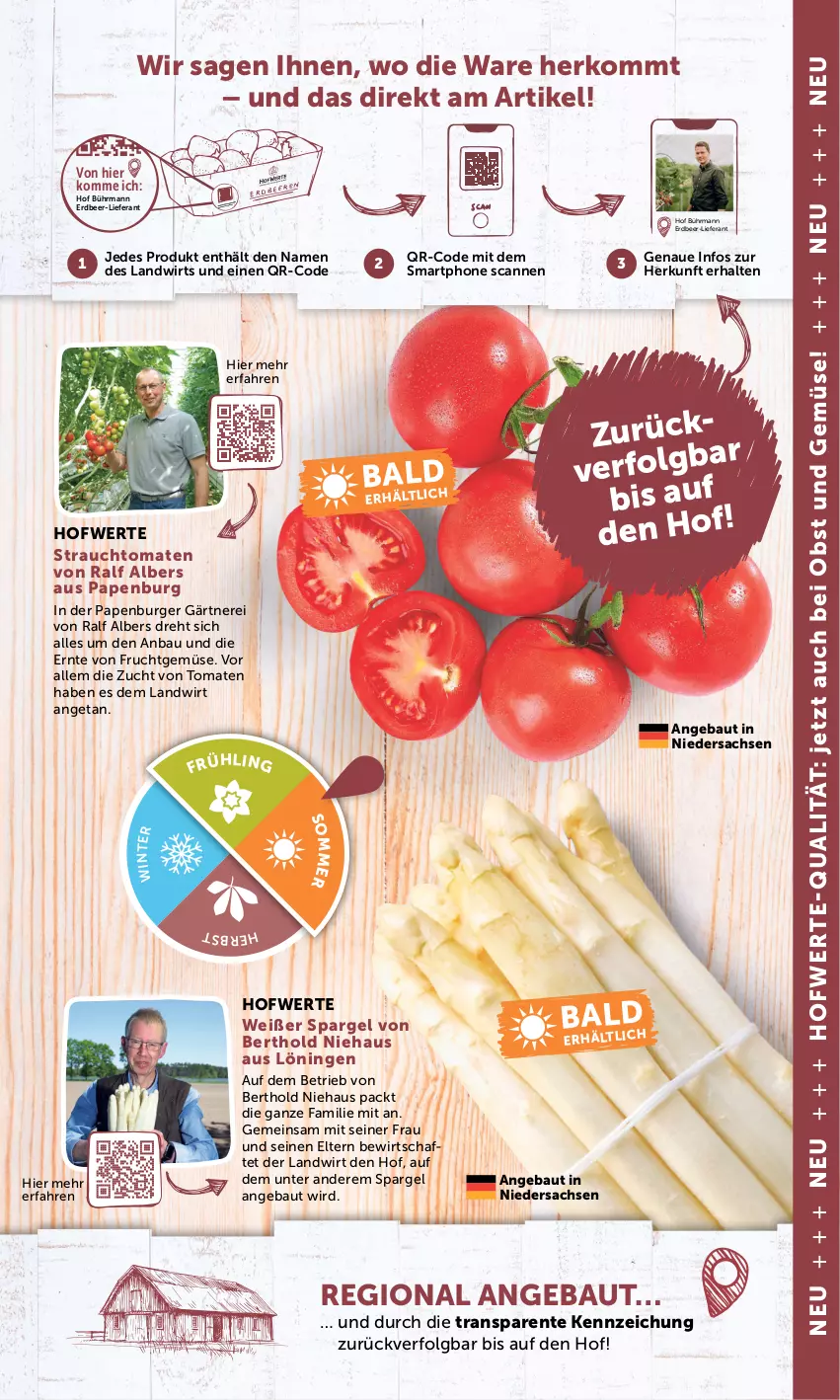 Aktueller Prospekt Famila - Prospekte - von 18.03 bis 23.03.2024 - strona 3 - produkty: Bau, burger, ente, frucht, LG, obst, Obst und Gemüse, Rauch, sac, smartphone, spargel, strauchtomaten, Ti, tomate, tomaten, und gemüse