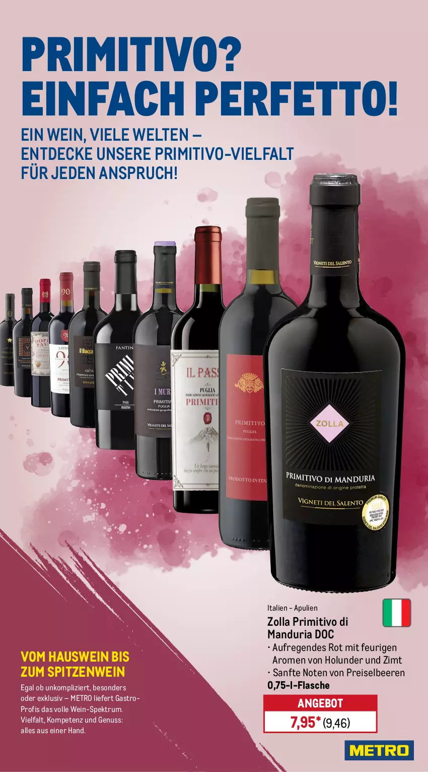 Aktueller Prospekt Metro - Wochen-Angebote - von 03.10 bis 08.11.2025 - strona 16 - produkty: angebot, beere, beeren, decke, eis, flasche, holunder, Metro, nuss, primitivo, reis, Ria, rum, Spektrum, Ti, wein