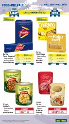 Gazetka promocyjna Metro - Wochen-Angebote - Gazetka - ważna od 08.11 do 08.11.2025 - strona 13 - produkty: angebot, barilla, corny, eintöpfe, eis, erasco, lindor, müsli, pasta, reis, riegel, Ti