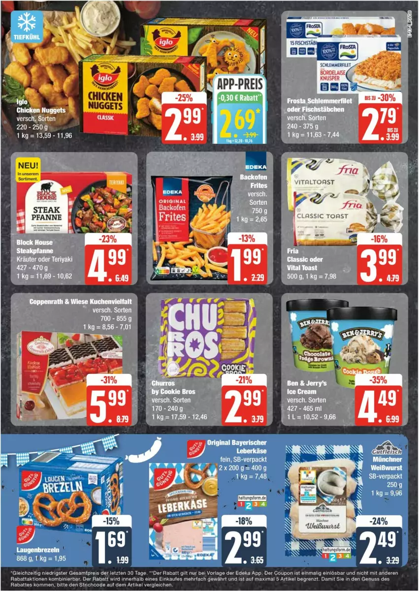 Aktueller Prospekt Edeka - Prospekte - von 16.09 bis 21.09.2024 - strona 13 - produkty: bett, coupon, deka, eis, gin, Käse, leberkäs, leberkäse, nuss, reis, Ti, toast, vita, ZTE