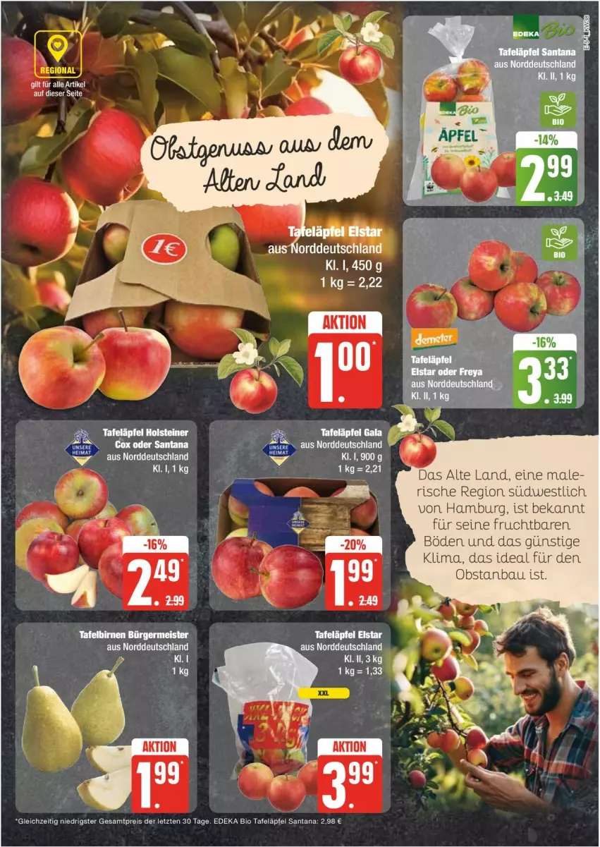 Aktueller Prospekt Edeka - Prospekte - von 16.09 bis 21.09.2024 - strona 5 - produkty: Bau, bio, deka, edeka bio, eis, frucht, obst, reis, südwest, tafeläpfel, Ti, ZTE