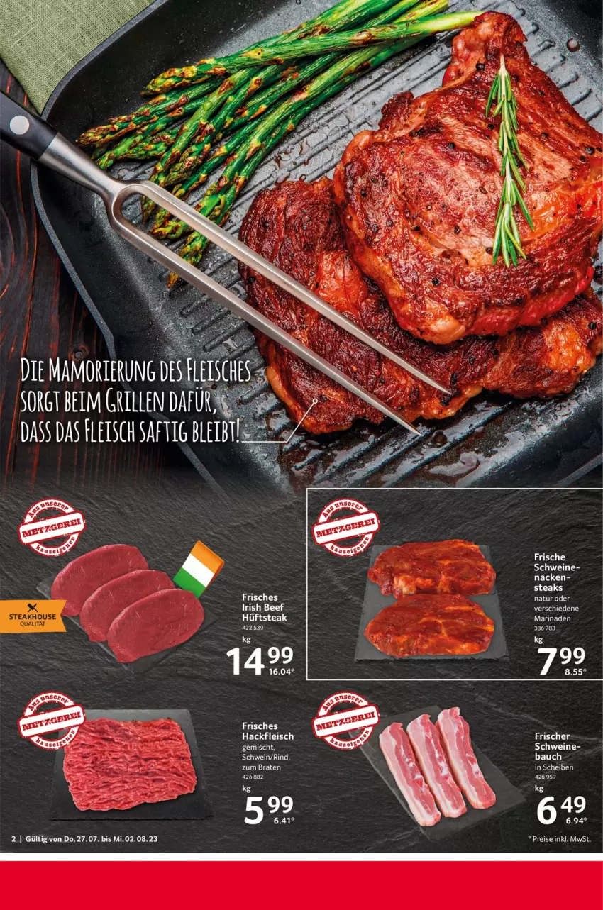 Aktueller Prospekt Selgros - Food - von 27.07 bis 02.08.2023 - strona 2 - produkty: Bau, beef, eis, fleisch, hackfleisch, marinade, natur, reis, rind, schwein, schweine, Ti, wein, weine