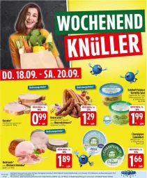 Gazetka promocyjna Edeka - Prospekte - Gazetka - ważna od 20.09 do 20.09.2025 - strona 28 - produkty: auer, Bau, Bauer, Becher, bratwurst, camembert, champignon, chili, debrecziner, eis, feinkost, gin, kartoffel, kasseler, Rauch, reis, salat, schinken, Tegernseer, wurst, ZTE