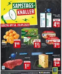 Gazetka promocyjna Edeka - Prospekte - Gazetka - ważna od 20.09 do 20.09.2025 - strona 30 - produkty: aeg, eis, elmex, Falsches Filet, filet, filets, hartkäse, hering, Herings, heringsfilets, iglo, Käse, mandarine, mandarinen, meridol, mundspülung, reis, rind, rinder, ring, schweizer hartkäse, spinat, spülung, Ti, ZTE