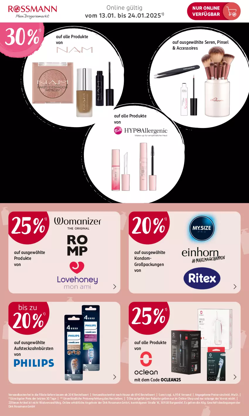 Aktueller Prospekt Rossmann - Prospekte - von 13.01 bis 24.01.2025 - strona 2 - produkty: ACC, accessoires, angebot, angebote, bürste, bürsten, eis, elle, LG, ndk, Pinsel, reis, teller, Ti, versandkostenfrei, wedel, zahnbürste, zahnbürsten, ZTE