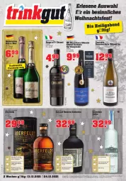 Gazetka promocyjna Trinkgut - Gazetka - ważna od 25.12 do 25.12.2021 - strona 1 - produkty: ananas, brut, burgunder, chia, chianti, deka, elle, flasche, frucht, geldermann, honig, kakao, karamell, Nuance, orange, orangen, schoko, schokolade, schott, sirup, Ti, tuc, uhr, vodka