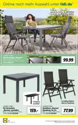 Gazetka promocyjna Lidl - Ab in den Garten - Gazetka - ważna od 01.05 do 01.05.2022 - strona 22 - produkty: Garten, gartentisch, HP, latte, ndk, rückenlehne, Ti, tisch, tischplatte