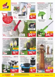 Gazetka promocyjna Netto Marken-Discount - Filial-Angebote - Gazetka - ważna od 20.08 do 20.08.2022 - strona 28 - produkty: akku, auer, auto, batterie, blume, blumen, Brei, eis, fenster, Garten, grill, grillholzkohle, Holz, holzkohle, Kraut, lamm, led-licht, leds, Leuchte, leuchten, Liege, mac, moskitonetz, ndk, rasen, rasentrimmer, reis, ring, rwe, Schal, sekt, Ti, timer, tisch, unkrautvernichter, usb, versandkostenfrei