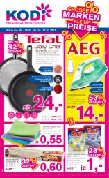 Gazetka promocyjna Kodi - Prospekte - Gazetka - ważna od 17.03 do 17.03.2022 - strona 1 - produkty: bratpfanne, Bref, bref power, bügel, Bügeleisen, dampfbügeleisen, eis, elle, lavendel, mikrofaser, papier, pfanne, Rauch, reis, Signal, teller, Ti, tuc, wasser, wassertank