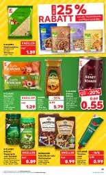 Gazetka promocyjna Kaufland - Gazetka - ważna od 01.03 do 01.03.2023 - strona 45 - produkty: angebot, angebote, beutel, bio, bohne, bohnen, bohnenkaffee, creme, früchte, haselnuss, hörnchen, jacobs, Jacobs Gold, kaffee, karamell, kidney, kräuter, löslicher bohnenkaffee, mehl, milch, mondamin, Nougatcreme, nuss, salat, salate, Soße, suppe, suppen, Ti, tomate, tomaten, tomatenmark, Trockenfrüchte, Trockenfrüchte und Nüsse, zwiebel, zwiebeln