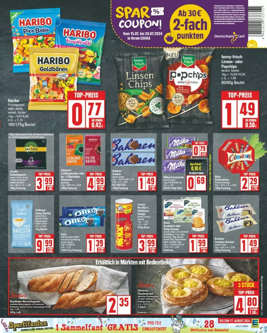 Aktueller Prospekt Edeka - Prospekte - von 15.07 bis 20.07.2024 - strona 11 - produkty: beutel, chips, comtess, coupon, deka, eis, kuchen, LG, reis, Ti, top-preis