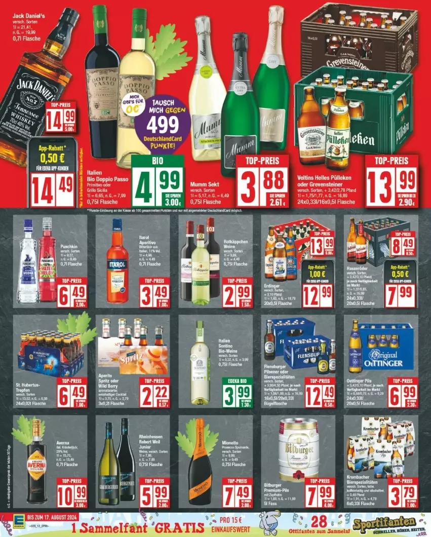 Aktueller Prospekt Edeka - Prospekte - von 15.07 bis 20.07.2024 - strona 12 - produkty: deutschlandcard, eis, flasche, reis, sekt, tee, Ti, top-preis