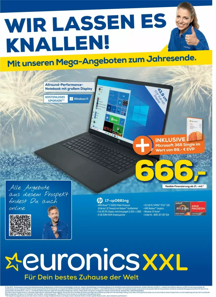 Aktueller Prospekt Euronics - Prospekte - von 22.12 bis 29.12.2021 - strona 1 - produkty: deo, notebook, radeon, ryzen, ryzen radeon